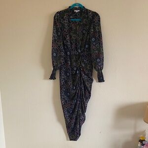 Steve Madden Black Floral Long Sleeve Dress